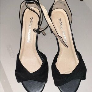 Dirty Laundry Black Heels with Bow Detail